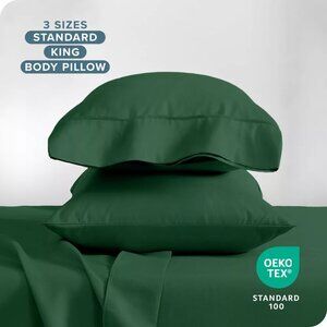 NEW Ultra-Soft Microfiber King Forest Green Pillowcases by Bare Home